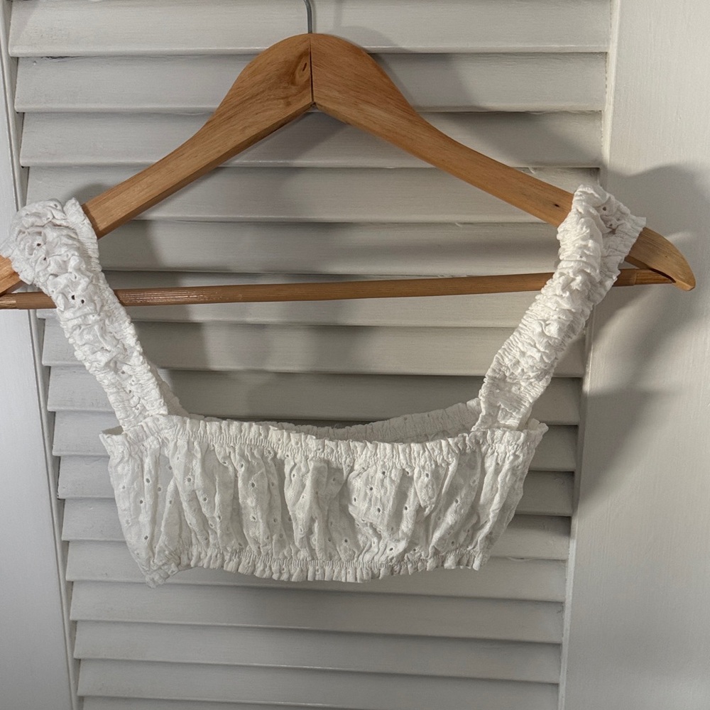 ARE YOU AM I White Eyelet Top (Bralette)